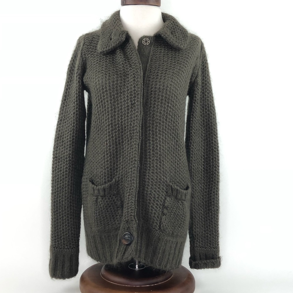 Zara Brown Snap Cardigan
